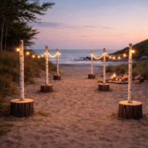 Birkestammer med træfod – stemningsskabende afgrænsning og belysning